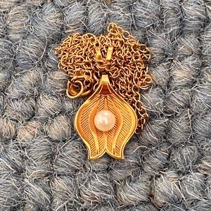VTG I Van Dell I 14K Gold Filled Necklace with Pearl